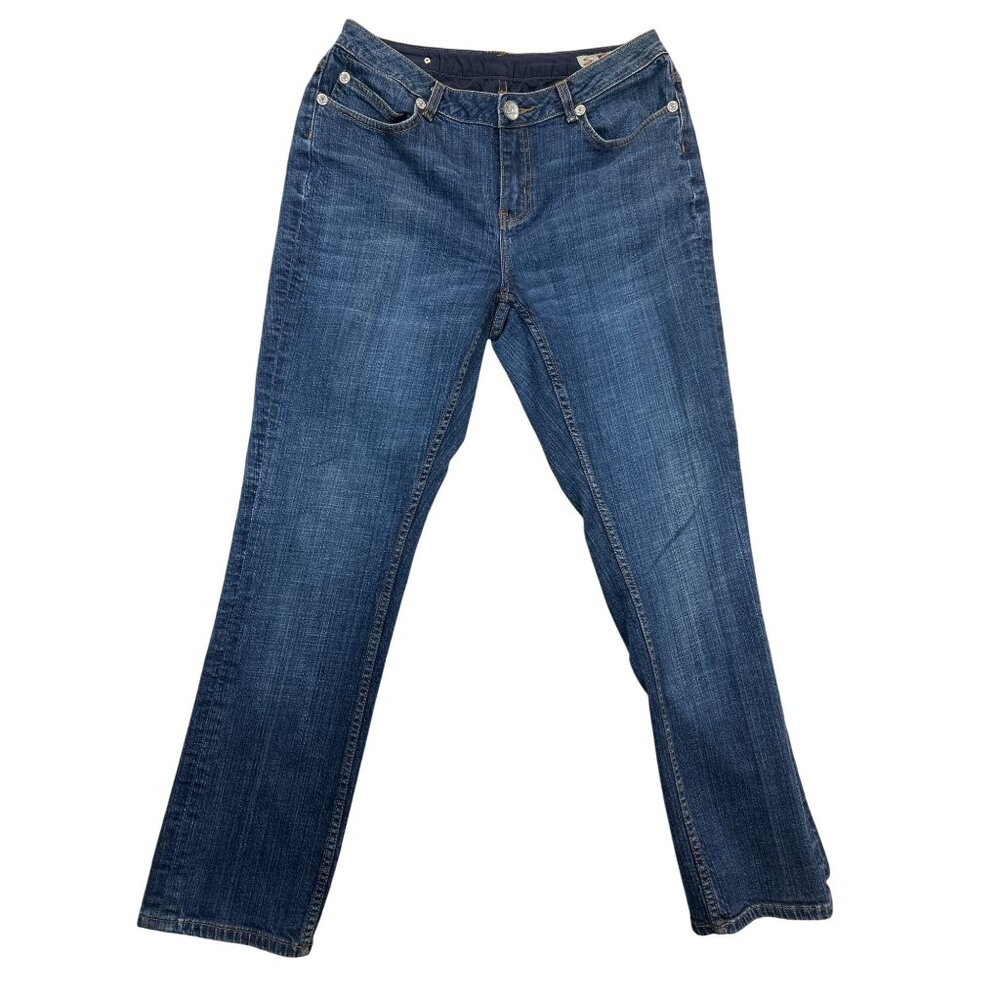Seven7 Jeans Womens 10 Blue Premium Denim Straight-Leg Stretch
